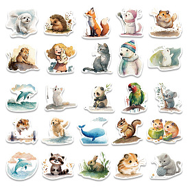 50Pcs Waterproof PVC Animals Stickers Set, Adhesive Label Stickers, for Water Bottles, Laptop, Luggage, Cup, Computer, Mobile Phone, Skateboard, Guitar Stickers