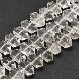 Природных кристаллов кварца бисер нитей, граненые, двойное окончание остроконечное / пуля