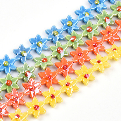 Фарфора ручной работы бисер нитей, цветок, жемчужные