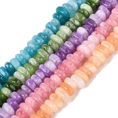Dyed Natural Quartz Beads Strands, Nuggets, Heishi Beads