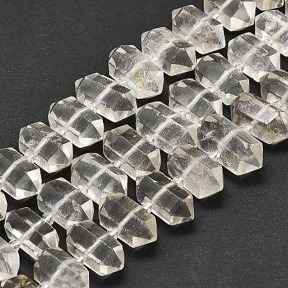 Природных кристаллов кварца бисер нитей, граненые, двойное окончание остроконечное / пуля