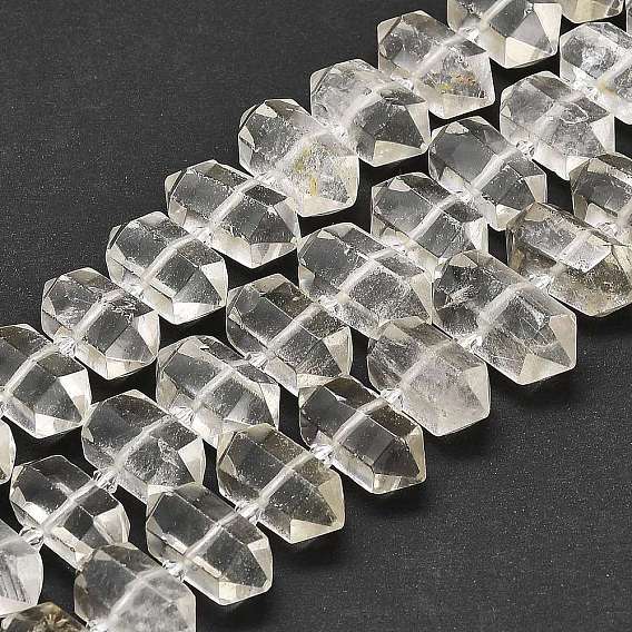 Природных кристаллов кварца бисер нитей, граненые, двойное окончание остроконечное / пуля