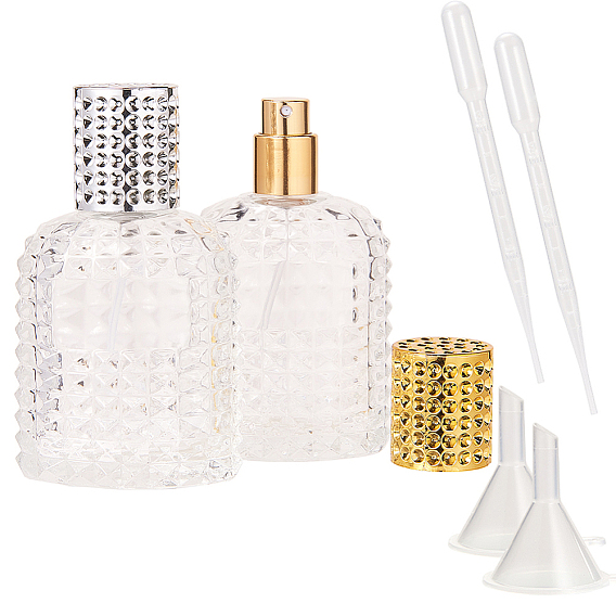 DIY Perfume Bottle Kits, with Glass Spray Bottles, Plastic Funnel Hopper & Dropper