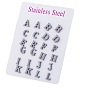 Stylish Stainless Steel Mini Ear Studs with 26 Alphabet Letters for Women - Fashionable Earrings Jewelry