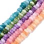 Dyed Natural Quartz Beads Strands, Nuggets, Heishi Beads
