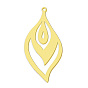 201 Stainless Steel Pendants, Laser Cut, Leaf