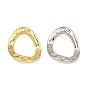 Hammered Brass Linking Rings, Triangle, Rack Plating, Long-Lasting Plated, Lead Free & Cadmium Free