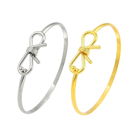 Adjustable Bowknot Brass Torque Bangles for Women