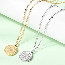 304 подвески-медали из нержавеющей стали в виде Иерусалимского креста, без кадмия и без свинца и без никеля