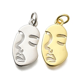 Латунные подвески, лицо, долговечный, без свинца и без кадмия, стойки покрытие, с целью перехода в кольце