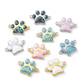 Стойка покрытие латунь и ракушка отпечаток лапы звенья соединительные подвески, с эмалью, долговечный, без кадмия и без свинца, разноцветные