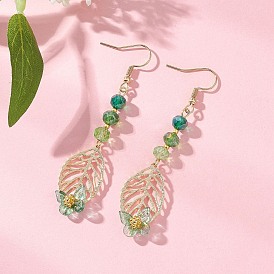 Серьги с подвесками из листового стекла, с латунной фурнитурой и 304 крючками для сережек из нержавеющей стали