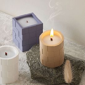 Силиконовые формы, формы для литья смолы, куб и чашка для свечи, белые