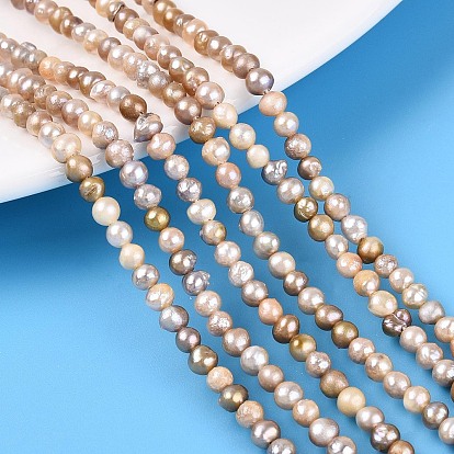 Natural Cultured Freshwater Pearl Beads Strands, Potato