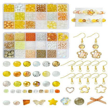 Наборы для самостоятельного изготовления сережек-подвесок из пластика и стекла ccb