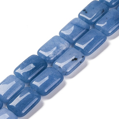 Природные Аквамарин бисер нитей, окрашенные, прямоугольные