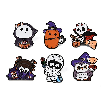 Эмалированные булавки на Хэллоуин, булавки для лацканов из сплава для одежды рюкзака
