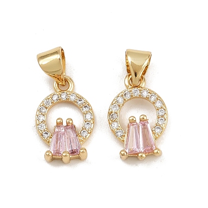 Латунные микро проложить кубического циркония прелести, кольцо