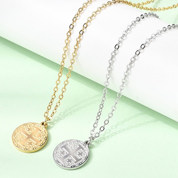 304 подвески-медали из нержавеющей стали в виде Иерусалимского креста, без кадмия и без свинца и без никеля