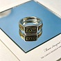 Retro Alloy Cuff Open Rings, Rectangle