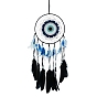 Woven Web/Net with Feather Pendant Decorations, Evil Eye Style for Home Room Hanging Decoration