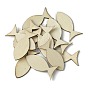 100Pcs Wood Cabochons, Fish