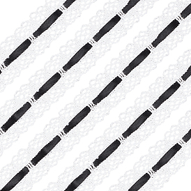 10 кружевная отделка из хлопка в ярдах, с полиэфирной лентой, цветочным узором, с картой дисплея 1pc картона