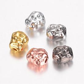 Alloy Beads, Hammered Oval