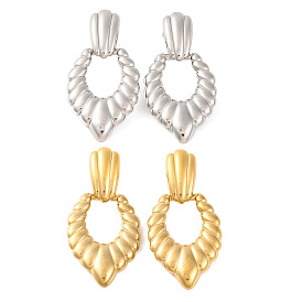 304 Серьги из нержавеющей стали, овальные