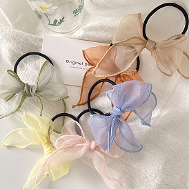 Chic Butterfly Bow Hairband with Chiffon Streamers for Women's Forest Style