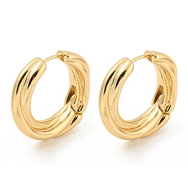 Alloy Hoop Earring, with Steel Pin, Round