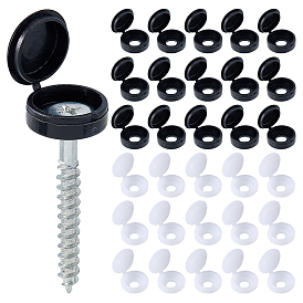 300шт. 2 варианты пластиковых откидных крышек для винтов, верхние части складываются с завинчивающимися защелкивающимися крышками, для мебели