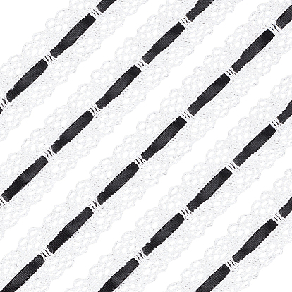 10 кружевная отделка из хлопка в ярдах, с полиэфирной лентой, цветочным узором, с картой дисплея 1pc картона