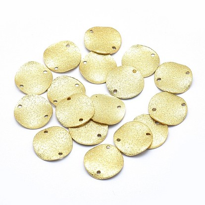 Латунные коннекторы, без свинца, без кадмии и без никеля, плоско-круглые, реальный 18 k позолоченный