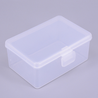 Boîtes en plastique polypropylène (pp), récipients de stockage de talon, avec couvercle à charnière, rectangle