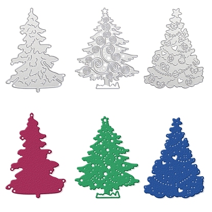 Carbon Steel Cutting Dies Stencils, for DIY Scrapbooking/Photo Album, Decorative Embossing DIY Paper Card, Christmas Trees