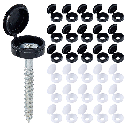 300шт. 2 варианты пластиковых откидных крышек для винтов, верхние части складываются с завинчивающимися защелкивающимися крышками, для мебели