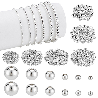 6 стили стойка покрытие латунные проставки бусины, долговечный, без свинца и без кадмия, круглые