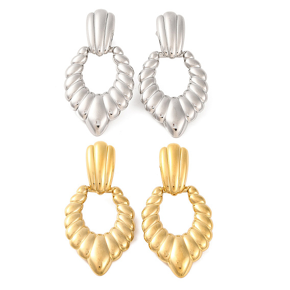 304 Серьги из нержавеющей стали, овальные