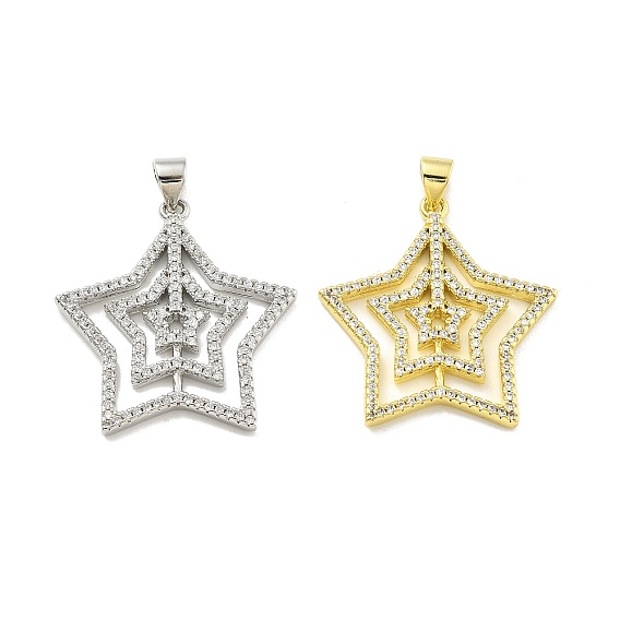 Стойка металлическая латунная микропрофилированная кубическая циркония подвески, звезда, без свинца и без кадмия, долговечный