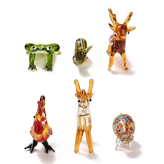 Lampes faites à la main et ornements d'animaux, pour la décoration de bureau à domicile, coq/cochon/grenouille/escargot/cerf