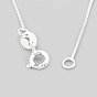 925 Sterling Silver Cage Pendant Necklaces, with 925 Stamp