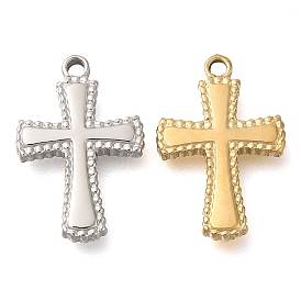 304 Stainless Steel Pendants, Cross Charm