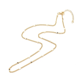 Brass Oval Link Chains Necklace for Women, Cadmium Free & Lead Free