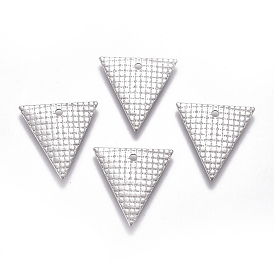 304 Stainless Steel Pendants, Laser Cut, Triangle