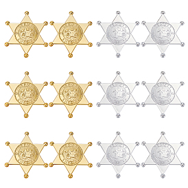 12шт. 2 цвета гексаграммы пластиковые кабошоны