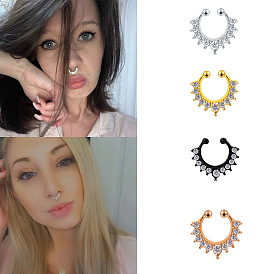 Сплав кристалл горный хрусталь кольца носовые кольца для женщин мужчин