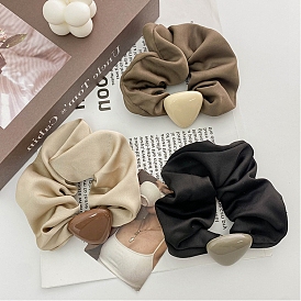 Cloth Elastic Hair Accessories, with with Triangle Plastic Decoration, for Girls or Women, Scrunchie/Scrunchy Hair Ties