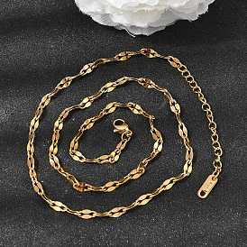 4 мм, унисекс 304 цепочка из нержавеющей стали с насечками