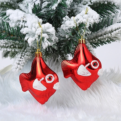 Plastic Camera/Candy/Star/Fish/Hat/Candy Cane Pendant Decorations, for Christmas Tree Hanging Decorations